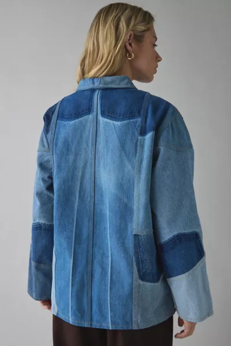 ReMADE By UO Patched Denim Chore Jacket