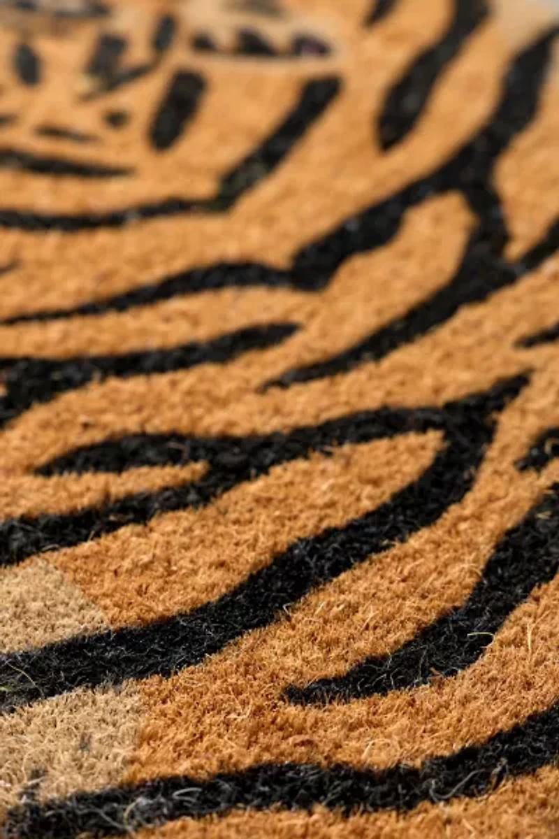 Tiger Shaped Coir Doormat