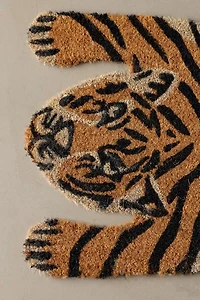 Tiger Shaped Coir Doormat