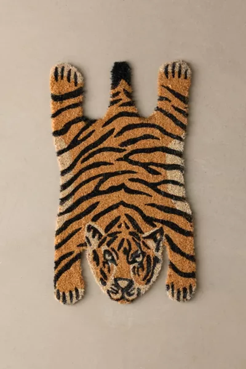 Tiger Shaped Coir Doormat