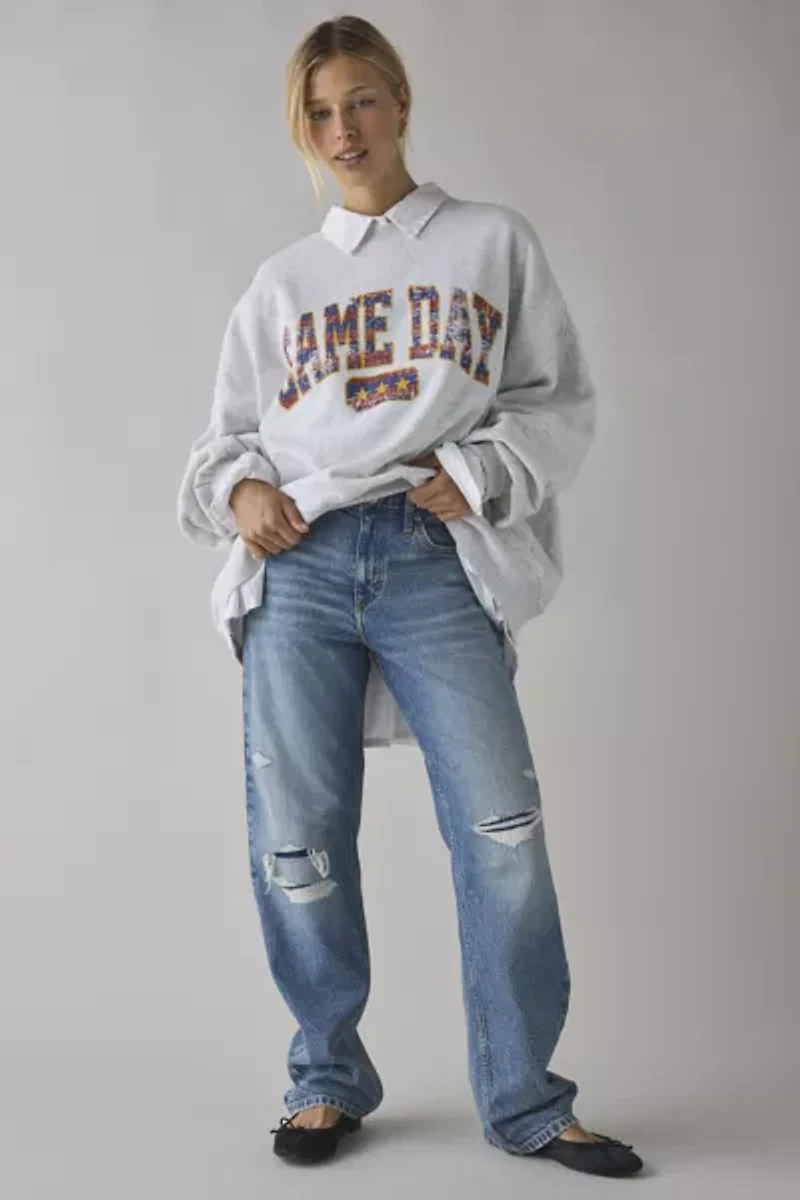 Lee Classic Rider™ Mid-Rise Distressed Straight Leg Jean