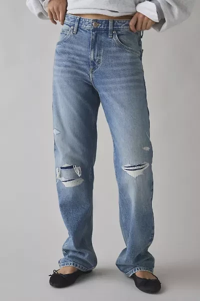 Lee Classic Rider™ Mid-Rise Distressed Straight Leg Jean
