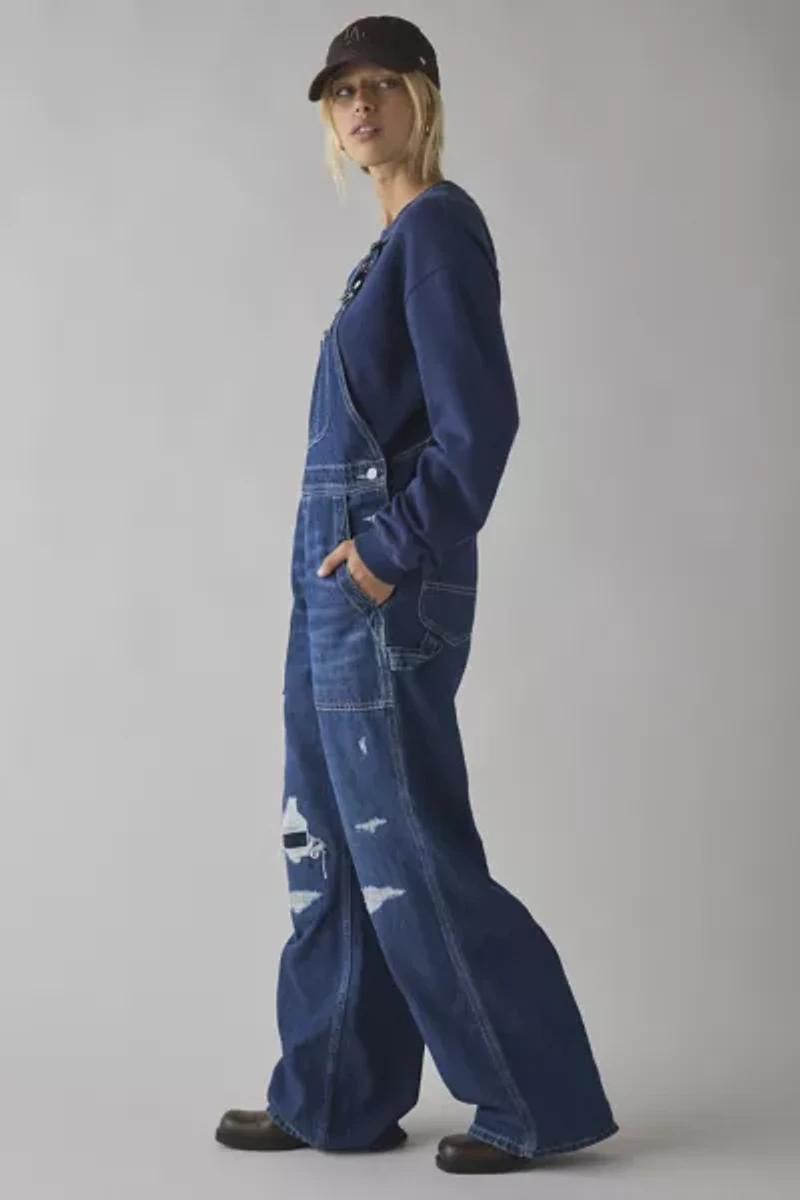 Lee Relaxed Distressed Denim Overall