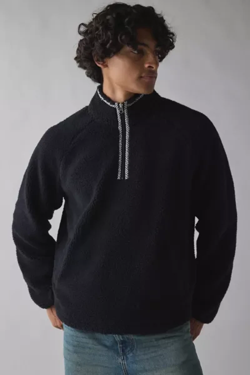 BDG Solid Fleece Quarter Zip Sweatshirt