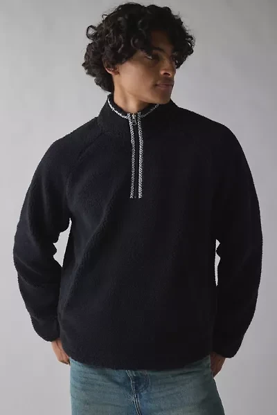 BDG Solid Fleece Quarter Zip Sweatshirt
