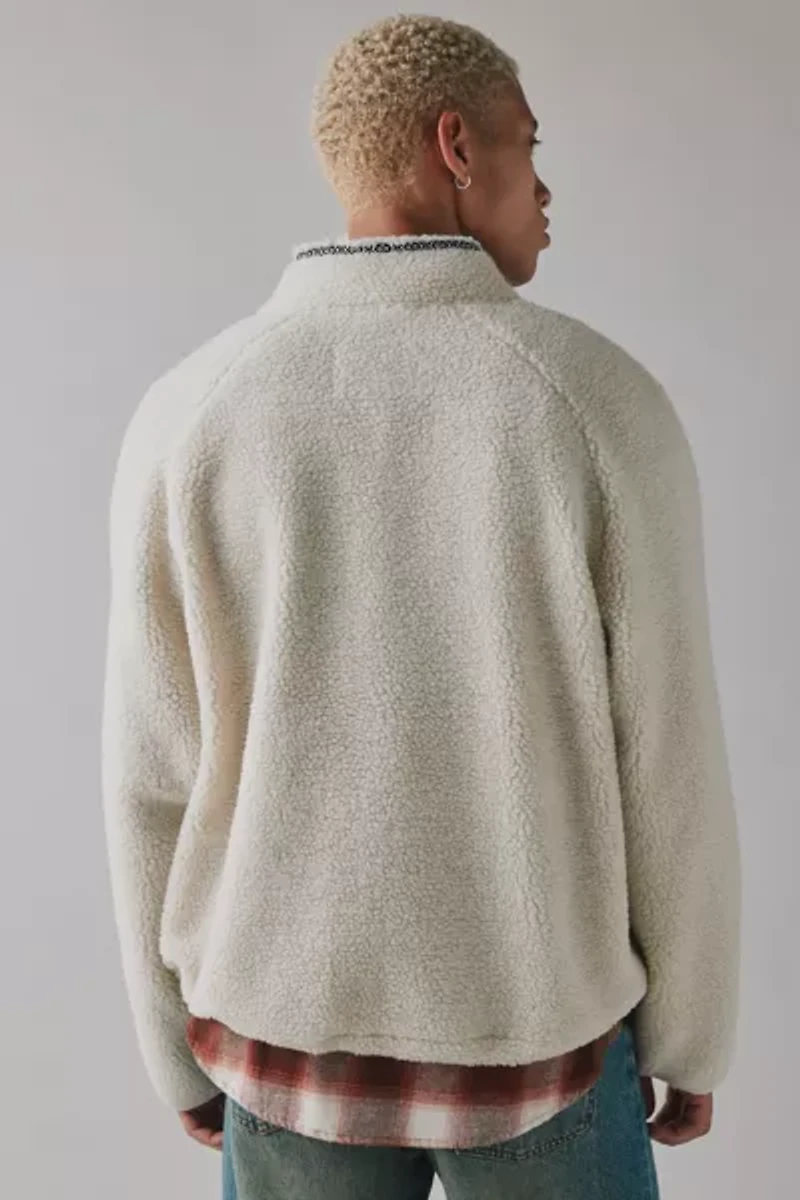 BDG Solid Fleece Quarter Zip Sweatshirt