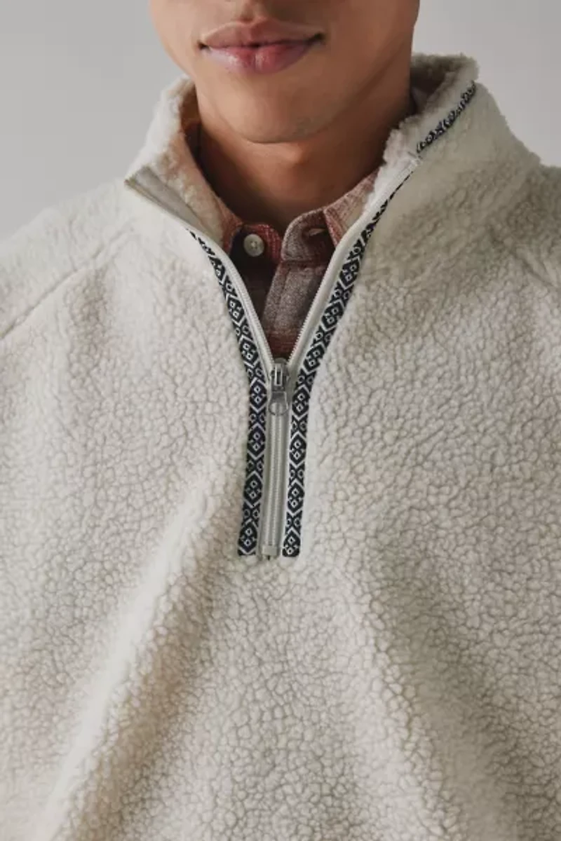 BDG Solid Fleece Quarter Zip Sweatshirt