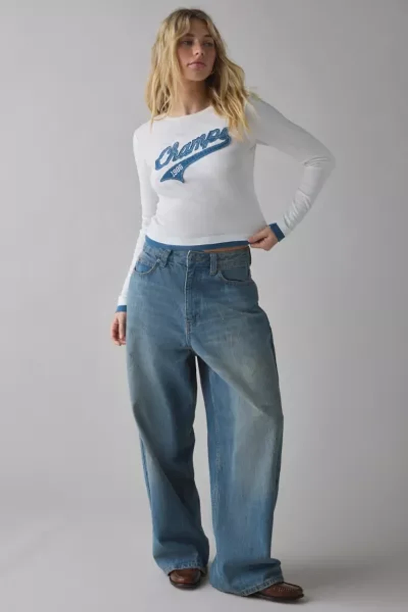 Champs Applique Graphic Long Sleeve Tee