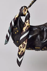 Leopard Heart Silky Scarf