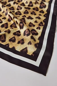 Leopard Heart Silky Scarf