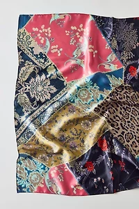 Patchwork Pattern Silky Scarf