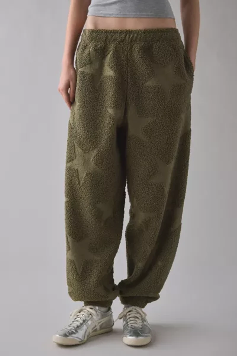 Out From Under Try Me Piled Fleece Printed Slim Jogger Sweatpant