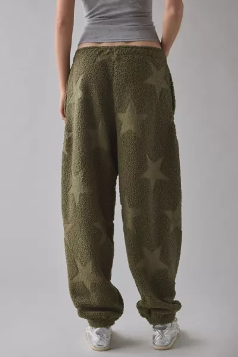 Out From Under Try Me Piled Fleece Printed Slim Jogger Sweatpant