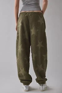Out From Under Try Me Piled Fleece Printed Slim Jogger Sweatpant