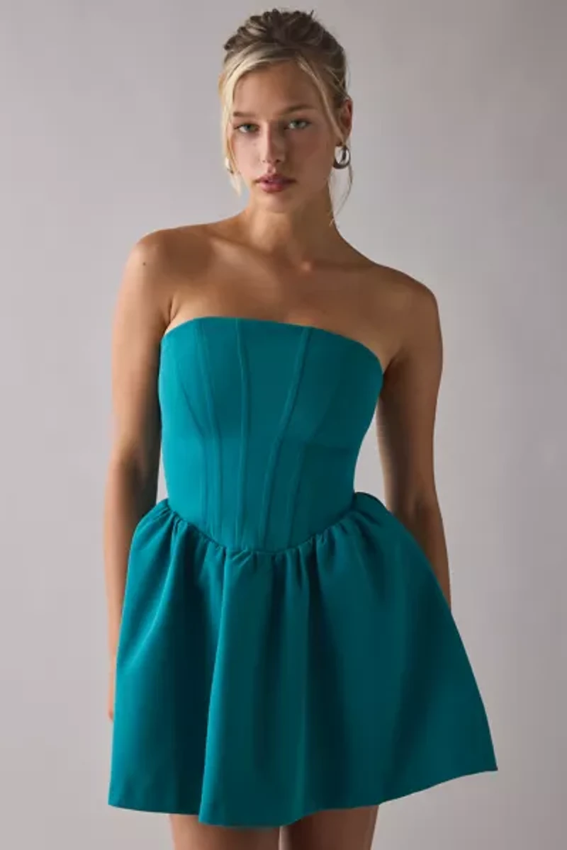 Kimchi Blue Sugar Plum Strapless Corset Mini Dress