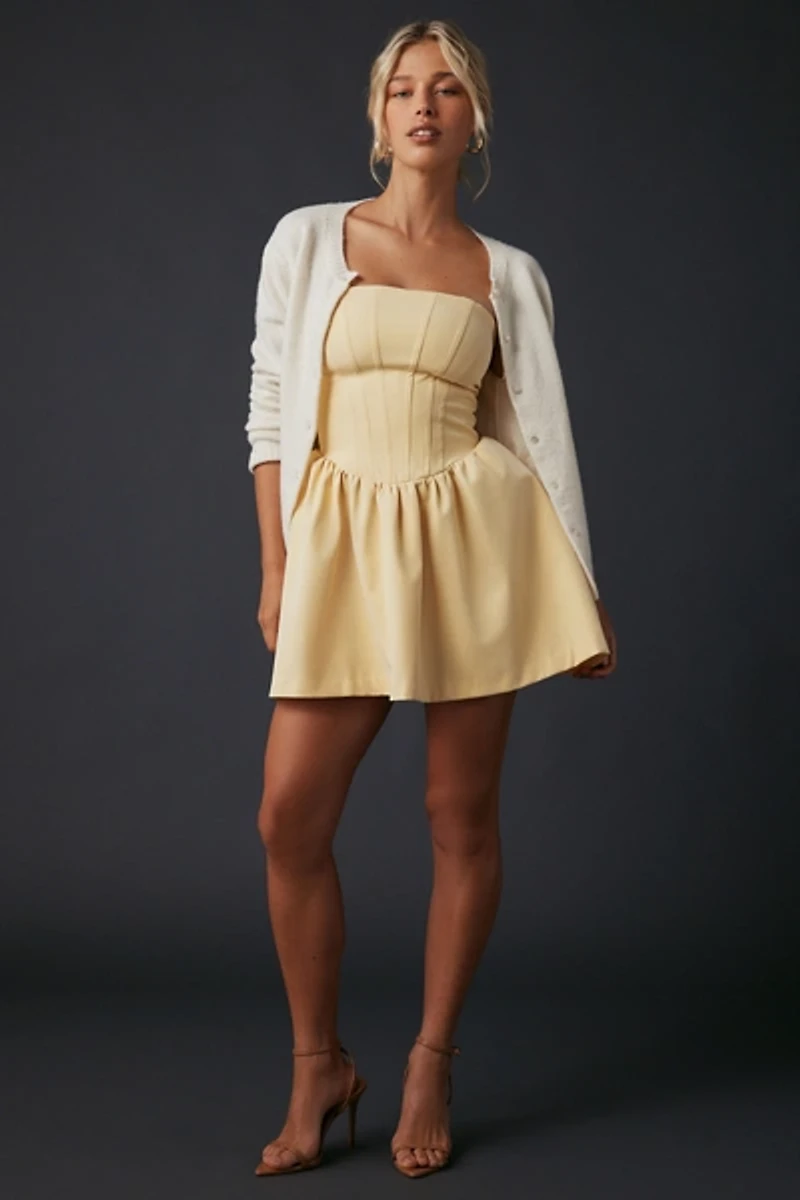 Kimchi Blue Sugar Plum Strapless Corset Mini Dress