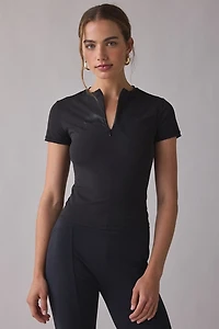 Puma Dare To Slim Half Zip Graphic Tee