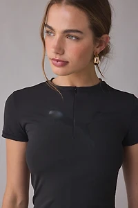 Puma Dare To Slim Half Zip Graphic Tee