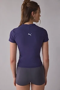 Puma Dare To Slim Half Zip Graphic Tee