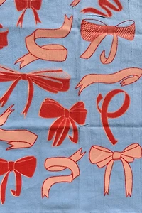Julie Peach Bows Tea Towel