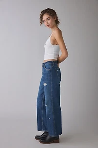 GUESS JEANS G11 Distressed Mid-Rise Wide Leg Jean