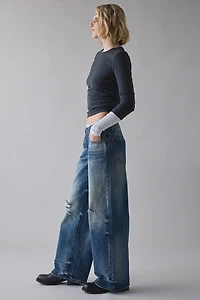 Guess Originals Boxer Waistband Low-Rise Wide Leg jean