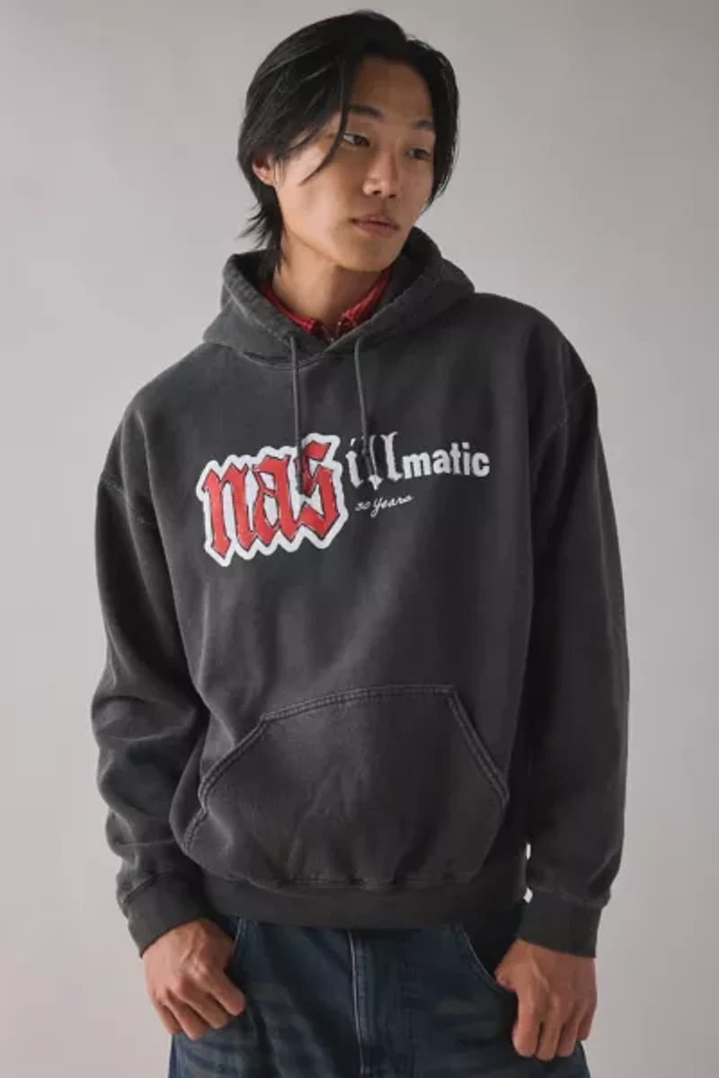 Nas Illmatic Graphic Washed Hoodie Sweatshirt