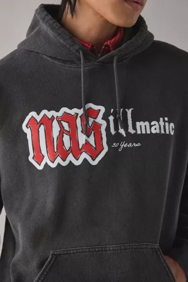 Nas Illmatic Graphic Washed Hoodie Sweatshirt
