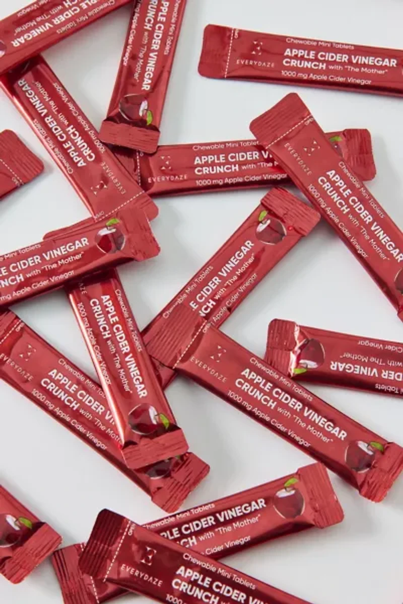 EVERYDAZE Apple Cider Vinegar Crunch Chewable Mini Tablet Snack Packet Set