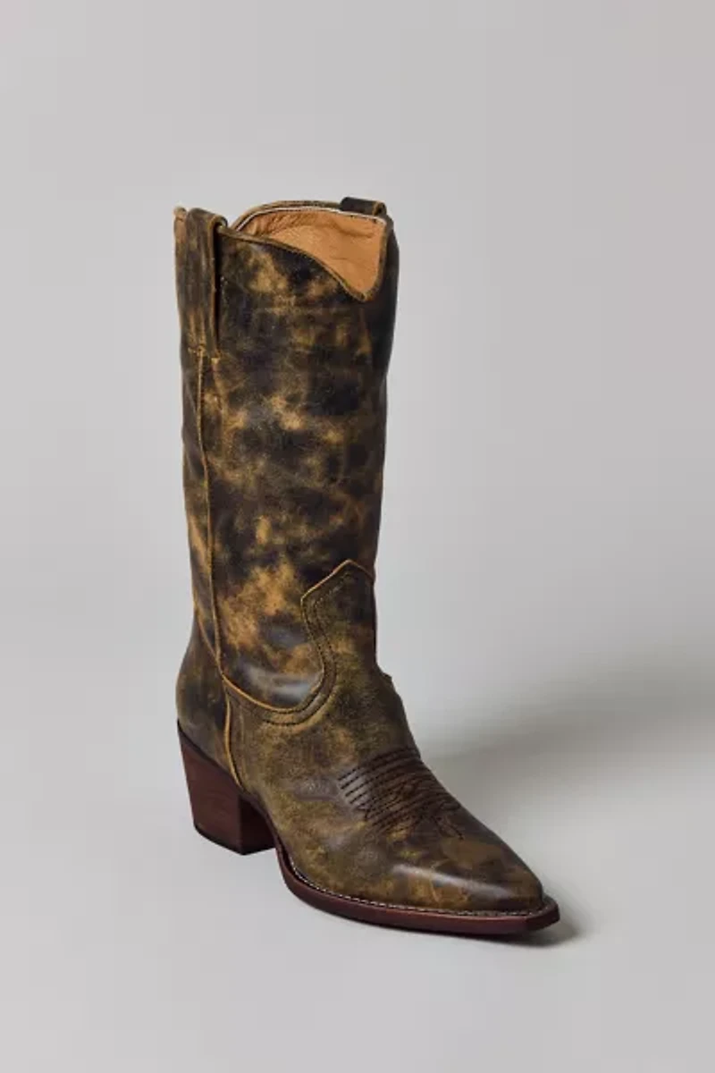 Steve Madden Albany Western Leather Cowboy Boot