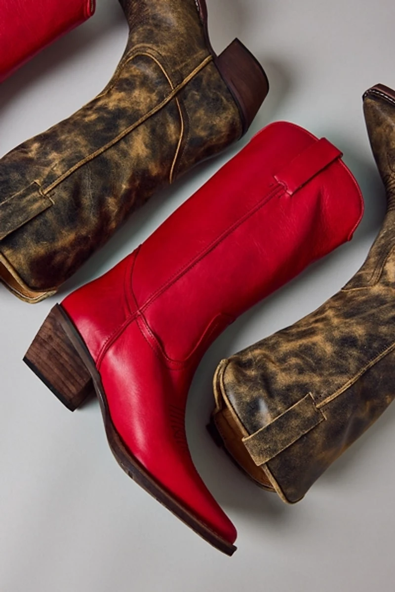 Steve Madden Albany Western Leather Cowboy Boot