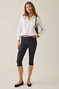 Motel Witaya Pintuck Peplum Button-Down Shirt