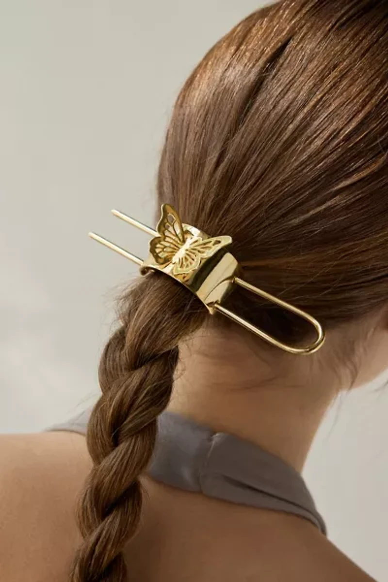 Butterfly Metal Ponytail Hair Pin