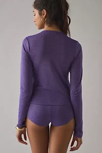 AFRM Linda Sparkle Jersey Knit Cropped Cardigan