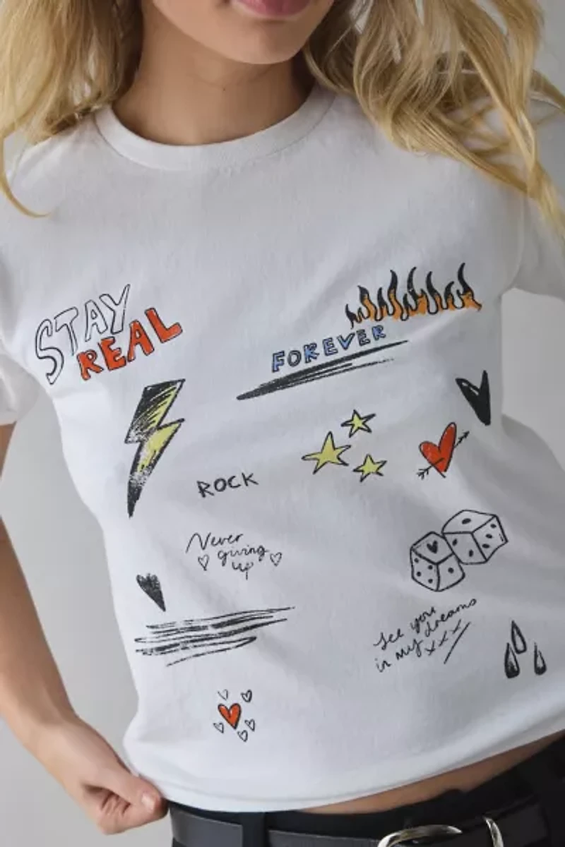 Scribble Graphic Slim Tee