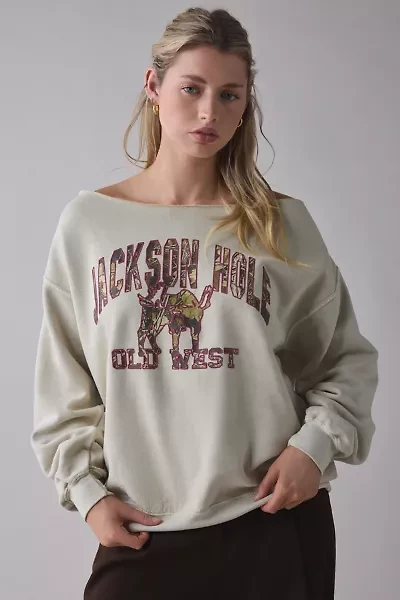 Jackson Hole Graphic Off-The-Shoulder Pullover