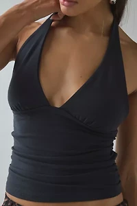 Kimchi Blue Breakup Plunging Cropped Halter Top
