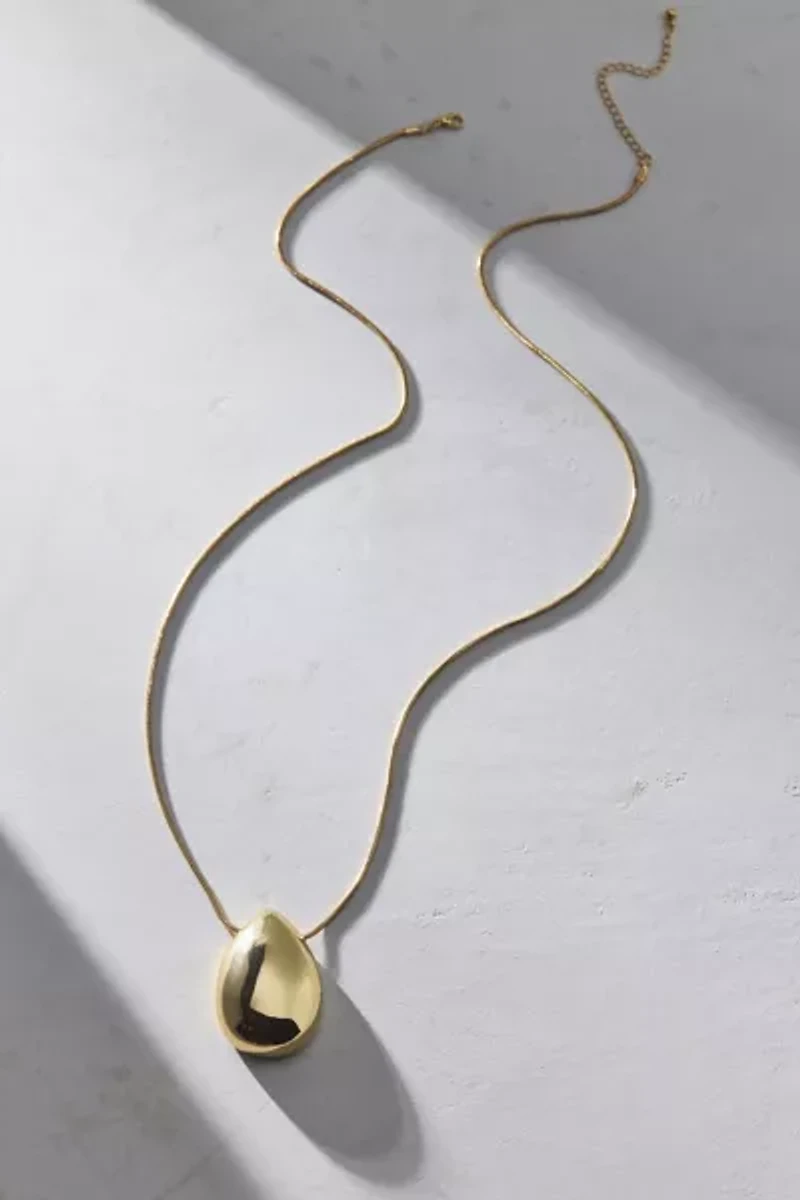 Maisie Gold Metal Pendant Necklace