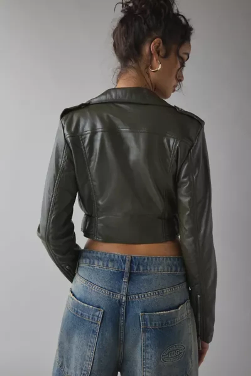 Azalea Wang Remy Butter Faux Leather Moto Jacket