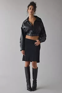 Azalea Wang Papoose Butter Faux Leather Oversized Moto Jacket