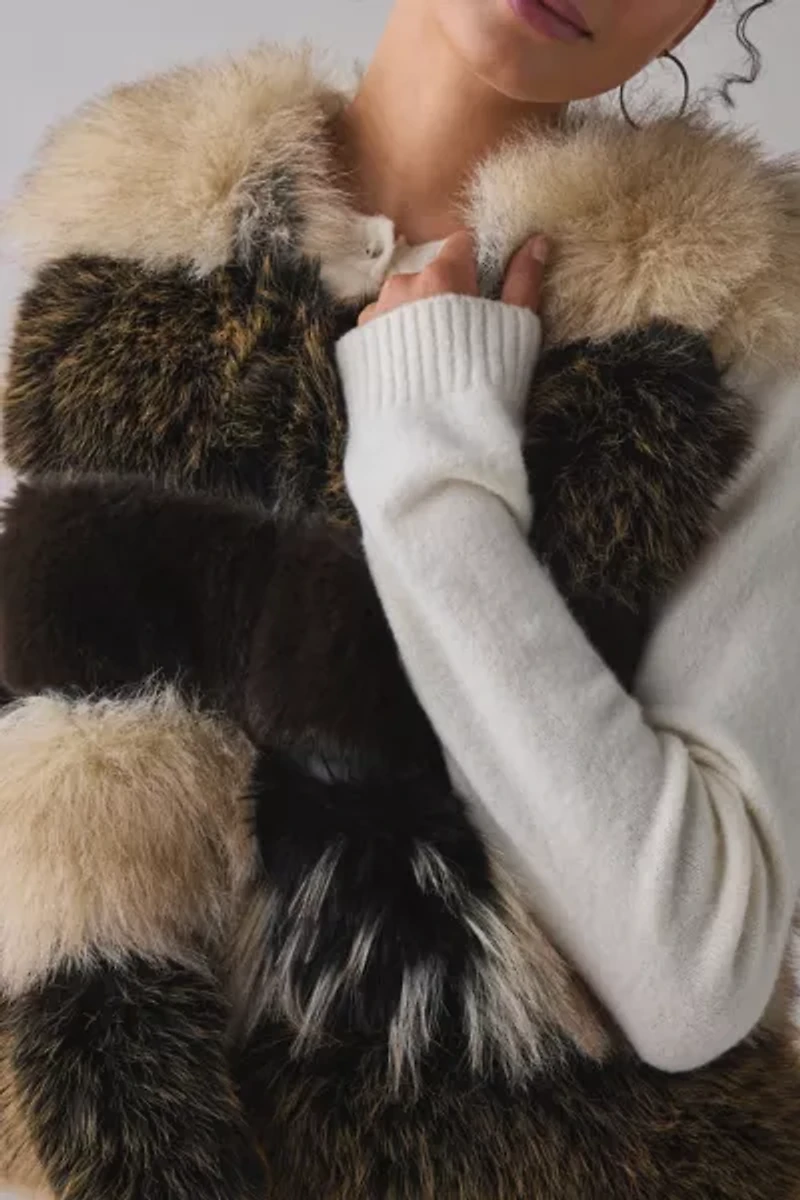 Azalea Wang Vail Multi Faux Fur Vest