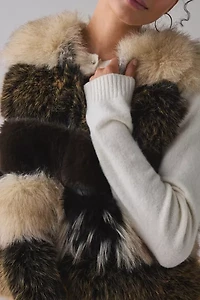 Azalea Wang Vail Multi Faux Fur Vest