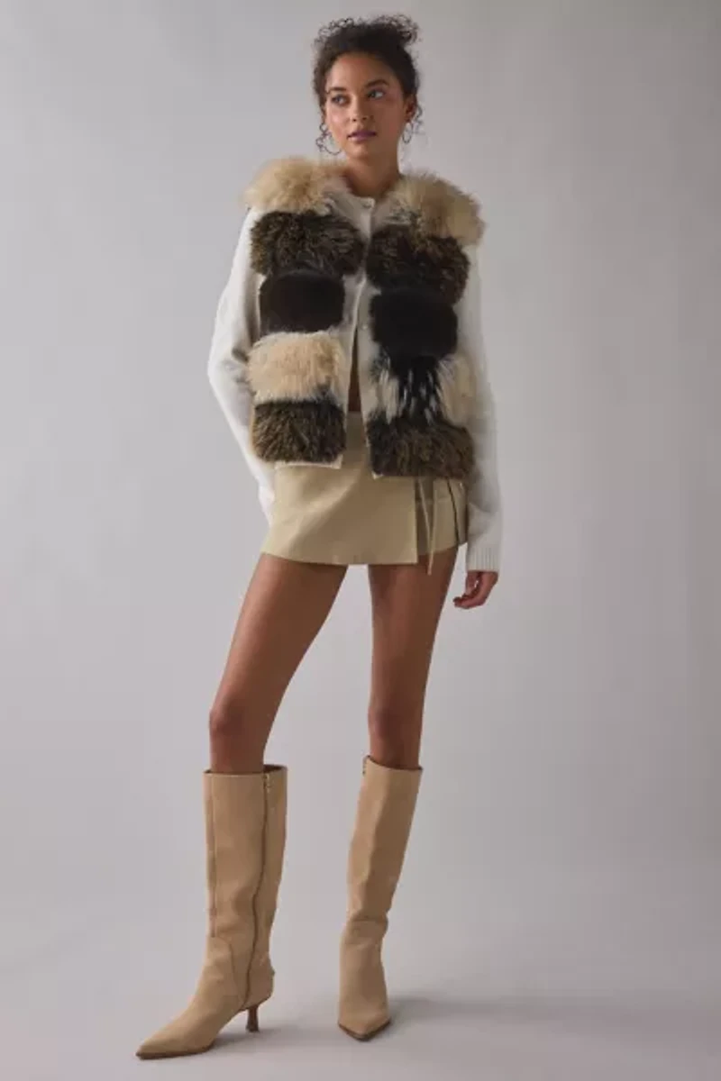 Azalea Wang Vail Multi Faux Fur Vest