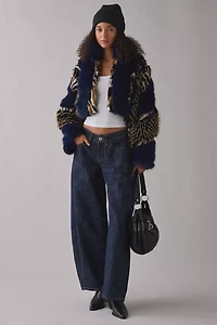 Azalea Wang Chiara Mixed Animal Print Faux Fur Jacket