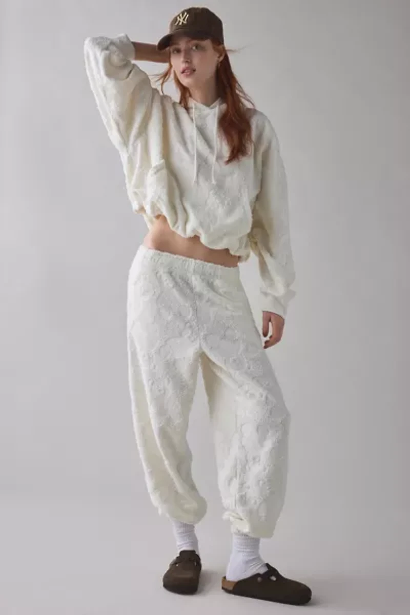 Out From Under Try Me Piled Fleece Printed Bubble Hoodie Sweatshirt