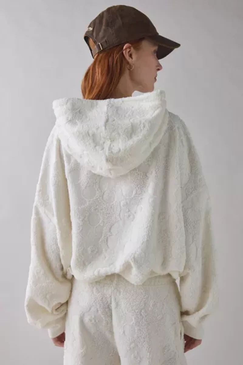 Out From Under Try Me Piled Fleece Printed Bubble Hoodie Sweatshirt