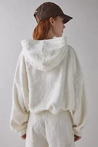 Out From Under Try Me Piled Fleece Printed Bubble Hoodie Sweatshirt