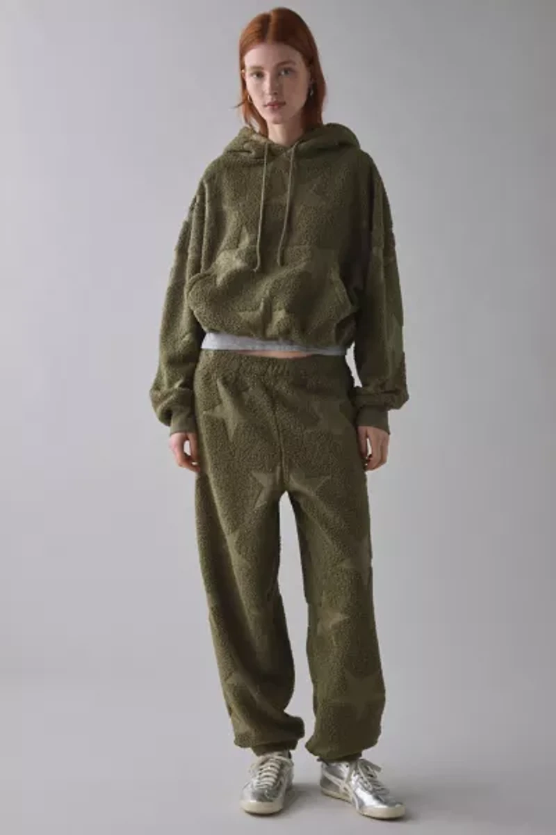 Out From Under Try Me Piled Fleece Printed Bubble Hoodie Sweatshirt