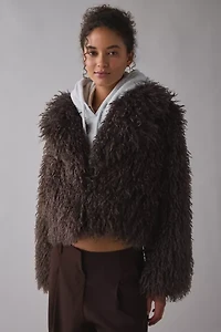 Azalea Wang Ruperta Shaggy Faux Fur Jacket