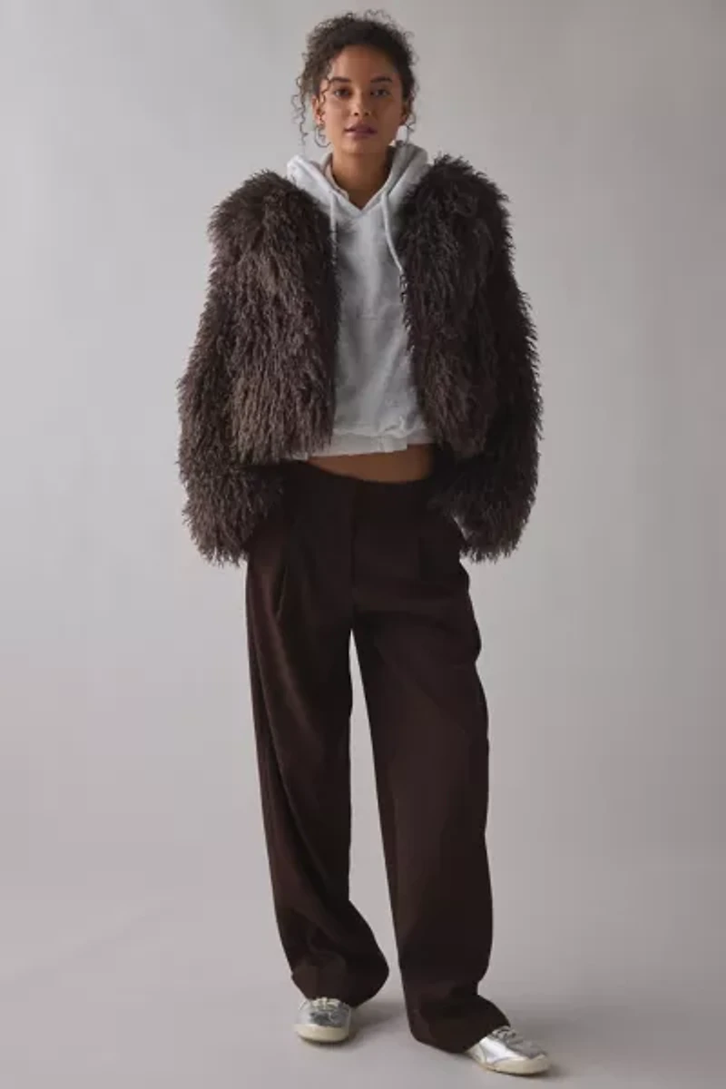 Azalea Wang Ruperta Shaggy Faux Fur Jacket